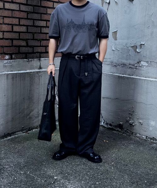 P.IN.O(ピインオ)の「9130 ワンタックセミワイドスラックス-黒(スラックス・メンズ・ブラック・MEDIUM/LARGE/X-LARGE/SMALL)」の9枚目の写真