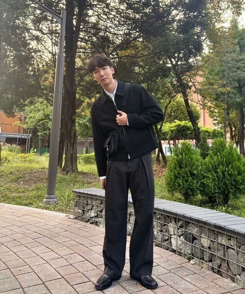 P.IN.O(ピインオ)の「9130 ワンタックセミワイドスラックス-黒(スラックス・メンズ・ブラック・MEDIUM/LARGE/X-LARGE/SMALL)」の11枚目の写真