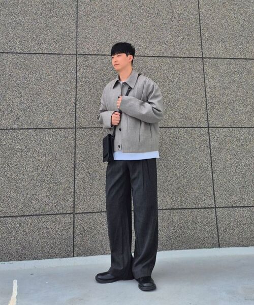 P.IN.O(ピインオ)の「9130 ワンタックセミワイドスラックス-黒(スラックス・メンズ・ブラック・MEDIUM/LARGE/X-LARGE/SMALL)」の20枚目の写真