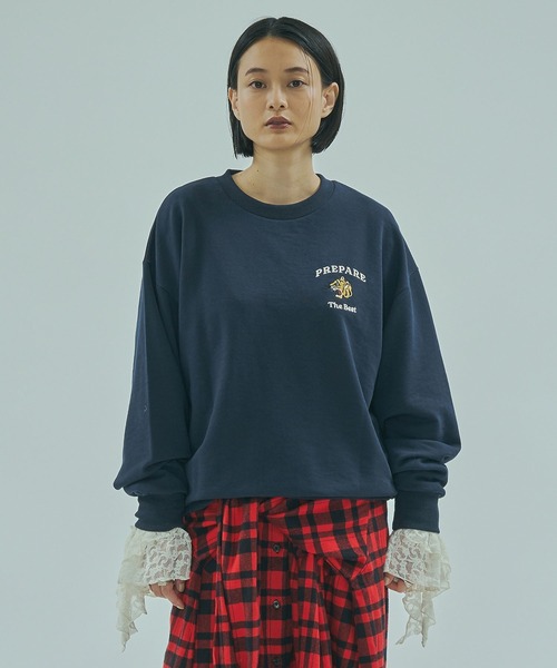 ROSE BUD（ローズバッド）の「TIGER EMBROIDERY SWEAT（スウェット・レディース・ブラック/オフホワイト/ネイビー・ONE SIZE）」の13枚目の写真