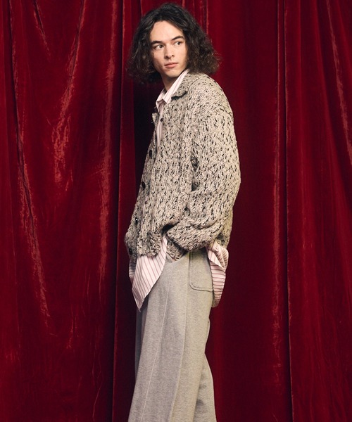 MAISON SPECIAL（メゾンスペシャル）の「《UNISEX》Slub Yarn Prime-Over Collared Cardigan/スラブヤーンプライムオーバー襟付きカーディガン【MAISON SPECIAL/メゾンスペシャル】（カーディガン/ボレロ・メンズ・ライトグリーン/チャコールグレー/ブラック・0/1/2）」の16枚目の写真