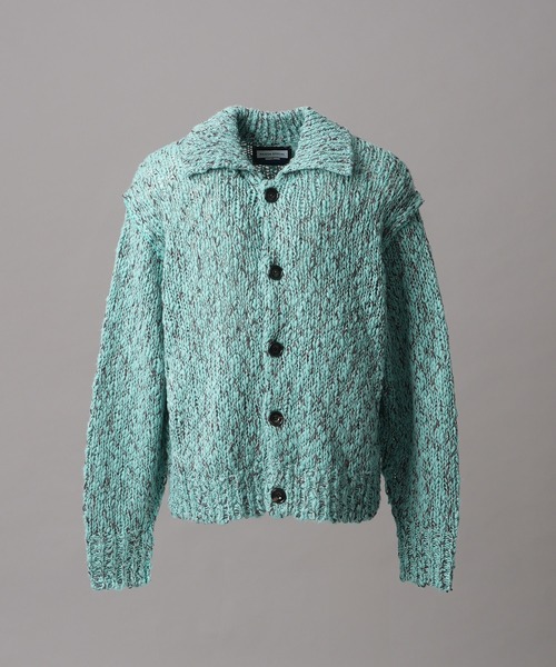 MAISON SPECIAL（メゾンスペシャル）の「《UNISEX》Slub Yarn Prime-Over Collared Cardigan/スラブヤーンプライムオーバー襟付きカーディガン【MAISON SPECIAL/メゾンスペシャル】（カーディガン/ボレロ・メンズ・ライトグリーン/チャコールグレー/ブラック・0/1/2）」の20枚目の写真
