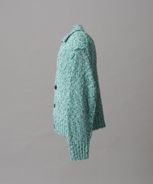 UNISEX》Slub Yarn Prime-Over Collared Cardigan/スラブヤーン