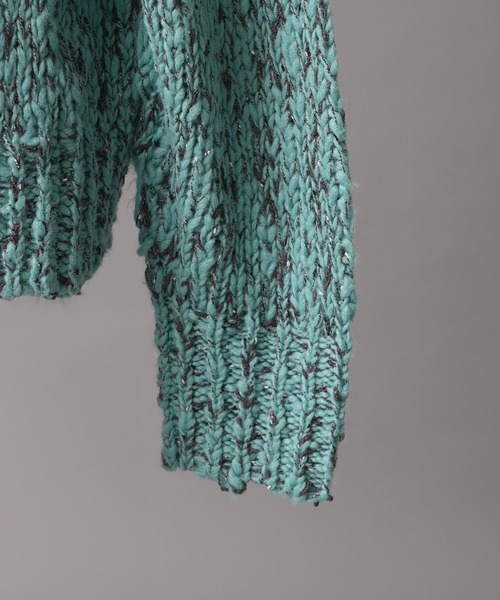 UNISEX》Slub Yarn Prime-Over Collared Cardigan/スラブヤーン