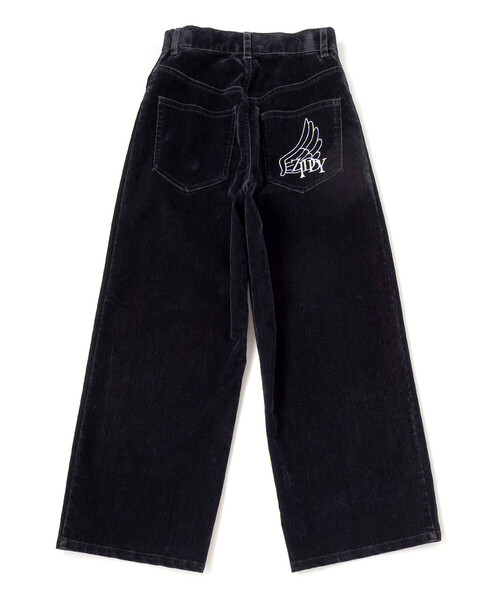 ZIDDY（ジディ）の「フロッキーワイドデニム(130~160cm)（デニムパンツ・キッズ・ブラウン/ブラック・130cm/150cm/FREE/140cm）」の9枚目の写真