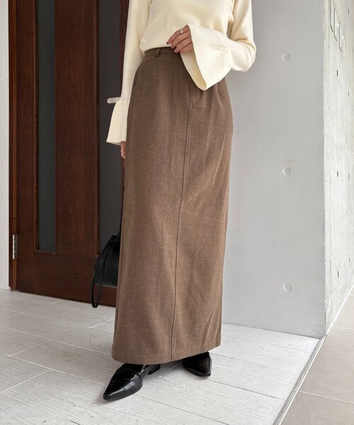 CAPRICIEUX LE'MAGE（カプリシューレマージュ）の「ピーチタッチIラインスカート（スカート・レディース・ブラウン/ホワイト系その他/ベージュ・36/38/PS）」の15枚目の写真
