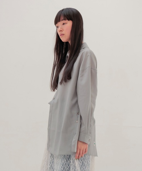 DRESSLAVE(ドレスレイブ)の「asymmetric cachecoeur shirt(アシンメトリーカシュクールシャツ)(シャツ/ブラウス・レディース・ホワイト/カーキ/イエロー・38)」の18枚目の写真