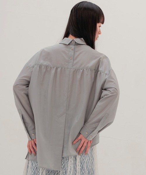 DRESSLAVE(ドレスレイブ)の「asymmetric cachecoeur shirt(アシンメトリーカシュクールシャツ)(シャツ/ブラウス・レディース・ホワイト/カーキ/イエロー・38)」の19枚目の写真