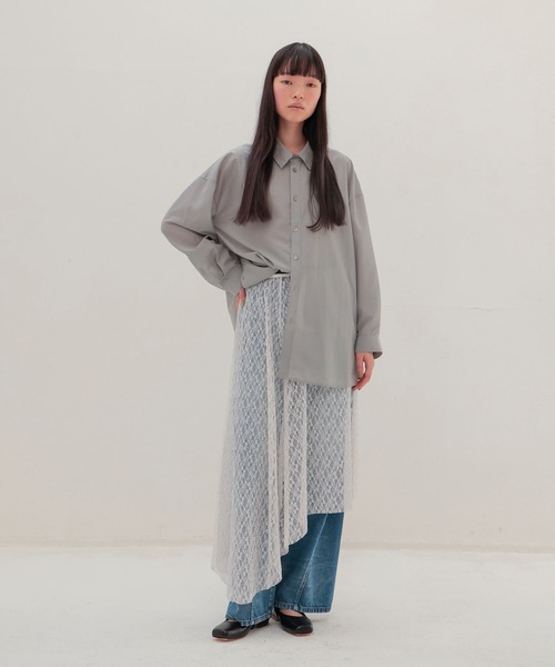 DRESSLAVE(ドレスレイブ)の「asymmetric cachecoeur shirt(アシンメトリーカシュクールシャツ)(シャツ/ブラウス・レディース・ホワイト/カーキ/イエロー・38)」の20枚目の写真