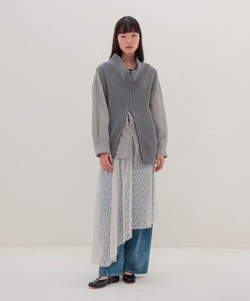 DRESSLAVE(ドレスレイブ)の「asymmetric cachecoeur shirt(アシンメトリーカシュクールシャツ)(シャツ/ブラウス・レディース・ホワイト/カーキ/イエロー・38)」の12枚目の写真