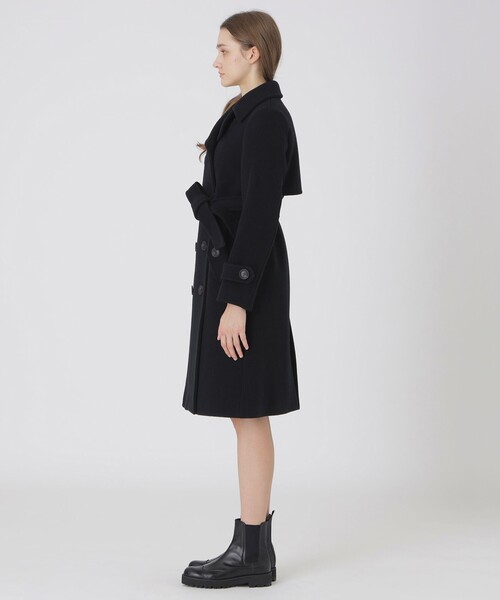 BLUE LABEL CRESTBRIDGE(ブルーレーベルクレストブリッジ)の「ファインダブルビーバートレンチコート(トレンチコート・レディース・ベージュ/ブラック・36/38)」の5枚目の写真