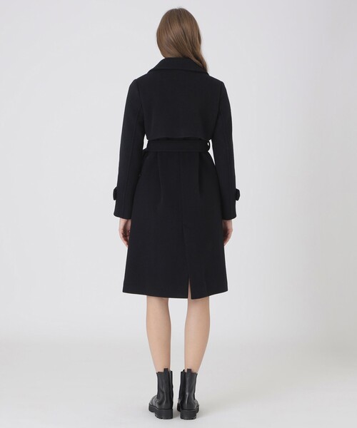 BLUE LABEL CRESTBRIDGE(ブルーレーベルクレストブリッジ)の「ファインダブルビーバートレンチコート(トレンチコート・レディース・ベージュ/ブラック・36/38)」の6枚目の写真