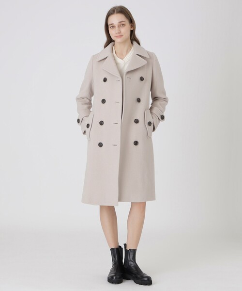 BLUE LABEL CRESTBRIDGE(ブルーレーベルクレストブリッジ)の「ファインダブルビーバートレンチコート(トレンチコート・レディース・ベージュ/ブラック・36/38)」の13枚目の写真