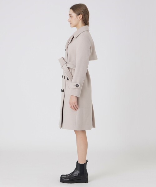 BLUE LABEL CRESTBRIDGE(ブルーレーベルクレストブリッジ)の「ファインダブルビーバートレンチコート(トレンチコート・レディース・ベージュ/ブラック・36/38)」の15枚目の写真