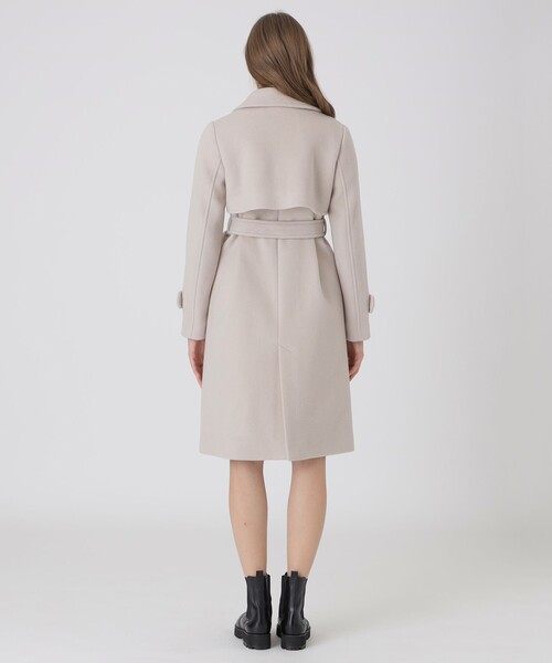 BLUE LABEL CRESTBRIDGE(ブルーレーベルクレストブリッジ)の「ファインダブルビーバートレンチコート(トレンチコート・レディース・ベージュ/ブラック・36/38)」の16枚目の写真