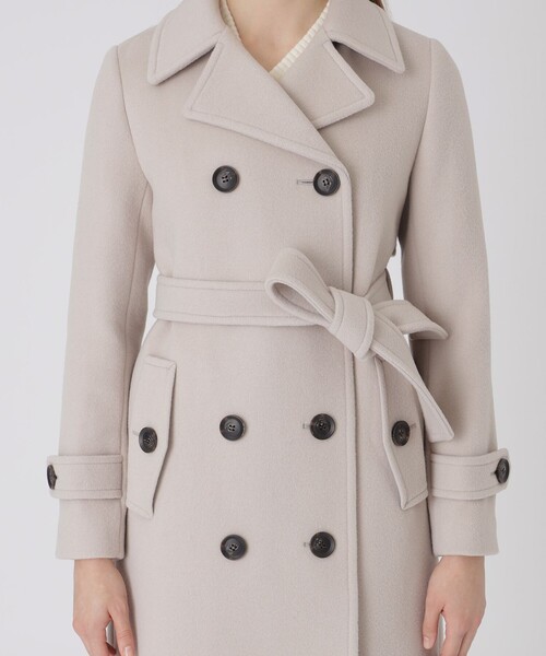 BLUE LABEL CRESTBRIDGE(ブルーレーベルクレストブリッジ)の「ファインダブルビーバートレンチコート(トレンチコート・レディース・ベージュ/ブラック・36/38)」の17枚目の写真