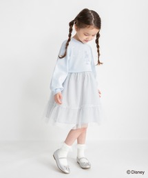 BRANSHES（ブランシェス）の「【DisneyCollection/ディズニーコレクション】裏起毛チュールドッキングワンピース（ワンピース・キッズ）」