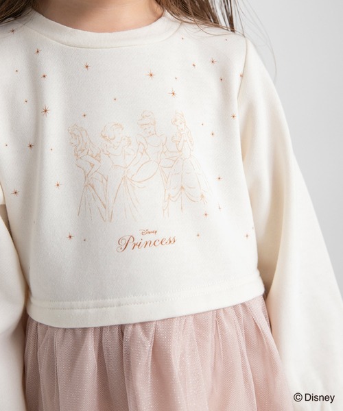 BRANSHES（ブランシェス）の「【DisneyCollection/ディズニーコレクション】裏起毛チュールドッキングワンピース（ワンピース・キッズ・ピンク/サックスブルー・100/110/90/120/130）」の13枚目の写真