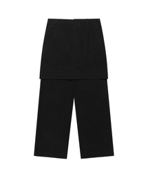 LAYERED SKIRT CHINO PANTS_BLACK(NG2FFUPA10A)
