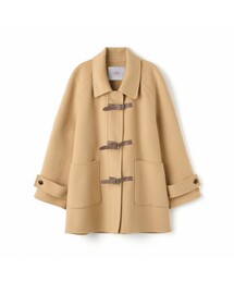 ジャケット・アウター CAEL handmade wool buckle short coat CAEL handmade wool buckle short coat_BLACK（ダッフルコート