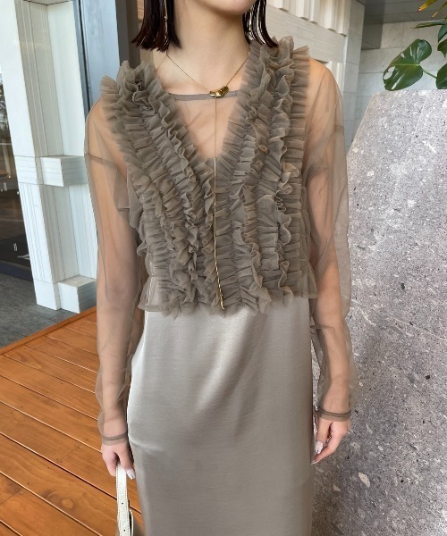 AIC.(エーアイシー)の「オケージョンアンサンブルドレス/3点セット(ワンピース・レディース・ベージュ/ブラック・FREE)」の11枚目の写真