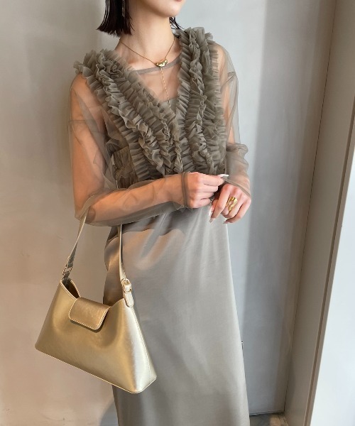 AIC.(エーアイシー)の「オケージョンアンサンブルドレス/3点セット(ワンピース・レディース・ベージュ/ブラック・FREE)」の10枚目の写真