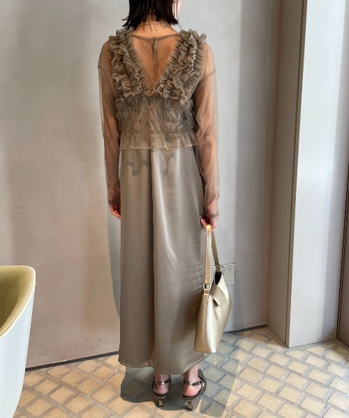 AIC.(エーアイシー)の「オケージョンアンサンブルドレス/3点セット(ワンピース・レディース・ベージュ/ブラック・FREE)」の9枚目の写真