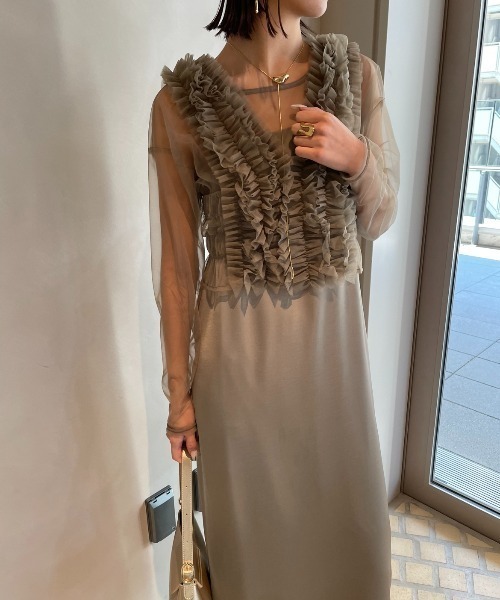 AIC.(エーアイシー)の「オケージョンアンサンブルドレス/3点セット(ワンピース・レディース・ベージュ/ブラック・FREE)」の18枚目の写真