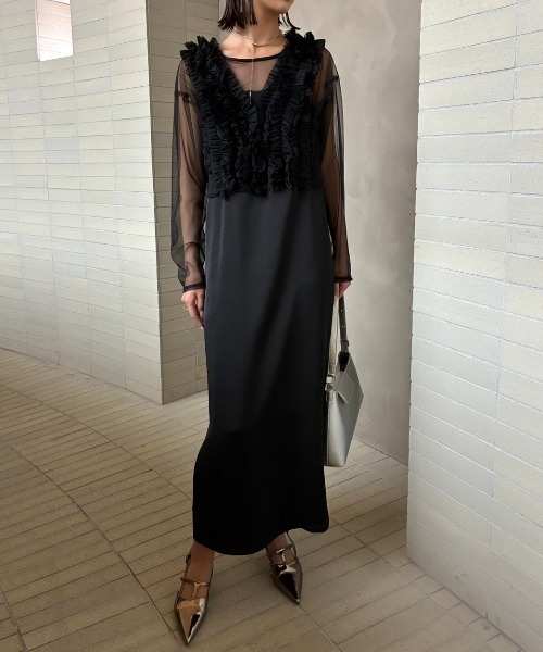 AIC.(エーアイシー)の「オケージョンアンサンブルドレス/3点セット(ワンピース・レディース・ベージュ/ブラック・FREE)」の22枚目の写真