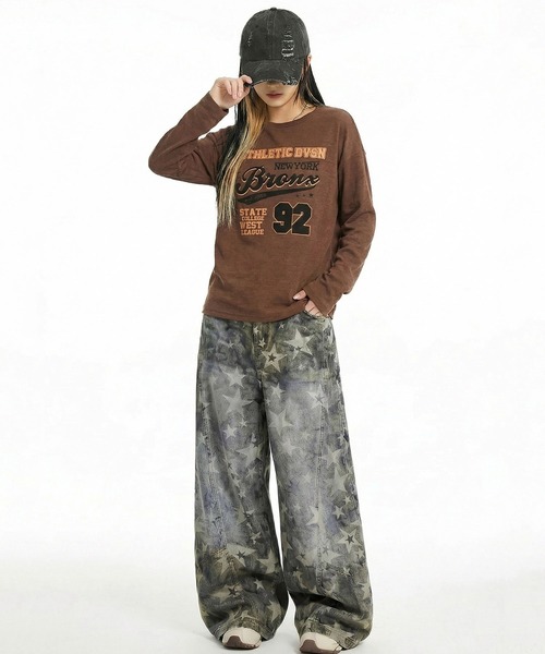 .KOM(ドットコム)の「『.KOM/ドットケーオーエム』92プリントロングスリーブ【GC】(Tシャツ/カットソー・レディース・ブラウン/ブラック・FREE)」の9枚目の写真