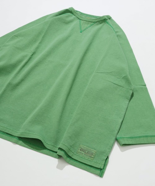 KRIFF MAYER（クリフメイヤー）の「【綿100％】ピグメント七分袖ラグランTシャツ（Tシャツ/カットソー・メンズ・グリーン/パープル/オレンジ/チャコール/サンドベージュ・LARGE/MEDIUM/X-LARGE）」の4枚目の写真