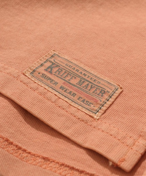KRIFF MAYER（クリフメイヤー）の「【綿100％】ピグメント七分袖ラグランTシャツ（Tシャツ/カットソー・メンズ・グリーン/パープル/オレンジ/チャコール/サンドベージュ・LARGE/MEDIUM/X-LARGE）」の9枚目の写真