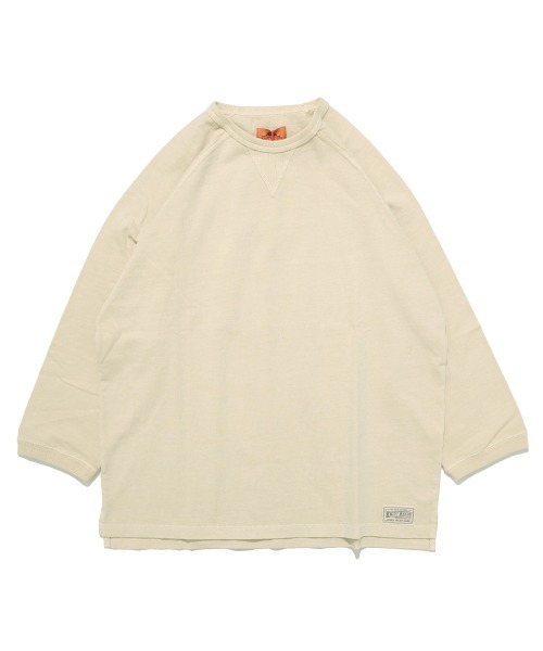 KRIFF MAYER（クリフメイヤー）の「【綿100％】ピグメント七分袖ラグランTシャツ（Tシャツ/カットソー・メンズ・グリーン/パープル/オレンジ/チャコール/サンドベージュ・LARGE/MEDIUM/X-LARGE）」の15枚目の写真