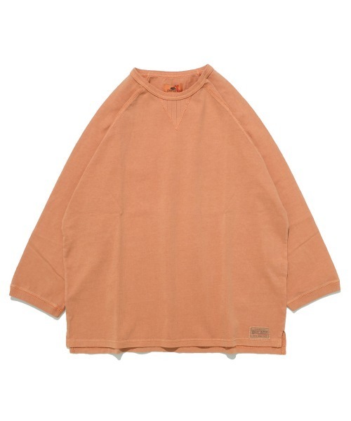 KRIFF MAYER（クリフメイヤー）の「【綿100％】ピグメント七分袖ラグランTシャツ（Tシャツ/カットソー・メンズ・グリーン/パープル/オレンジ/チャコール/サンドベージュ・LARGE/MEDIUM/X-LARGE）」の16枚目の写真