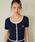 SALON DE YOHN�i�T�����h���[���j�́uCrop Pique Cardigan_ Navy�i�J�[�f�B�K��/�{�����j�v�b���̑�