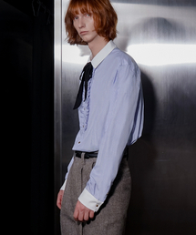 UNTAGE（アンテージ）の「フリルフラケットストライプシャツ(ユニセックス)_UTS-FS13（シャツ/ブラウス）」