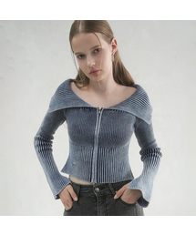 Julie Pigment Knit Zip-up - 3COL