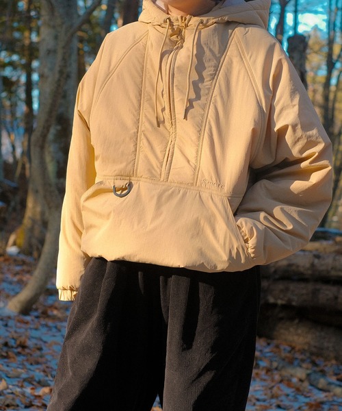 S'more(スモア)の「Half zip big silhouette Parka (AW)(パーカー・レディース・ホワイト/ブラウン/カーキ・SMALL/LARGE/X-LARGE/MEDIUM)」の2枚目の写真