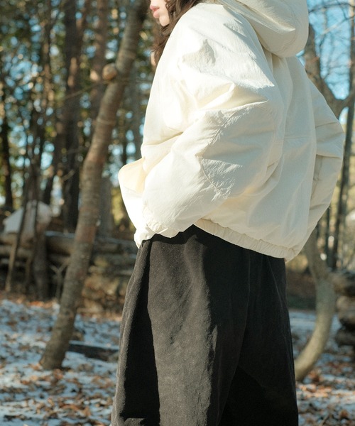 S'more(スモア)の「Half zip big silhouette Parka (AW)(パーカー・レディース・ホワイト/ブラウン/カーキ・SMALL/LARGE/X-LARGE/MEDIUM)」の14枚目の写真