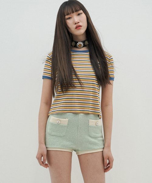 UNTAGE（アンテージ）の「リップウエストニットショートパンツ（ミント）_UTW-SC04（その他パンツ・レディース・その他・MEDIUM/SMALL）」の2枚目の写真
