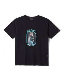 WANGGWAN（ワングァン）の「ラビットティファニー オーバーサイズ 半袖Tシャツ (ブラック)（Tシャツ/カットソー）」