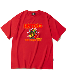 ホットドッグチル グラフィックTシャツ - レッド