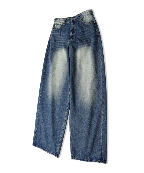 ZENDUST(ジェンダスト)の「Les Wide Denim Pants BLUE(デニムパンツ・レディース・ブルー・SMALL/MEDIUM/LARGE/X-LARGE/X-SMALL)」の4枚目の写真