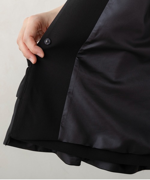 Sono（ソーノ）の「【新作 1/16発売】ご自宅でお洗濯可能【SONO/ソーノ】【SONO NAVY/ソーノネイビー】【MUMMUMダブルクロス】 フローラルフリルチュニックジレ（スーツベスト・レディース・ブラック/ネイビー・F）」の15枚目の写真