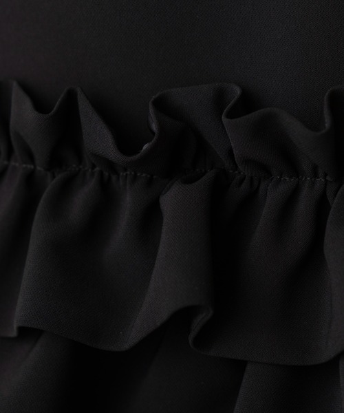 Sono（ソーノ）の「【新作 1/16発売】ご自宅でお洗濯可能【SONO/ソーノ】【SONO NAVY/ソーノネイビー】【MUMMUMダブルクロス】 フローラルフリルチュニックジレ（スーツベスト・レディース・ブラック/ネイビー・F）」の17枚目の写真