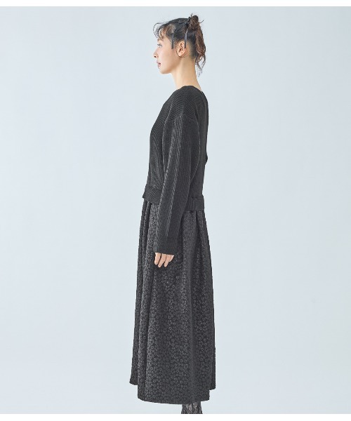 PEACH JOHN(ピーチジョン)の「ルーズニットコンビワンピース(ワンピース・レディース・ブラック/アイボリー・ONE SIZE)」の19枚目の写真
