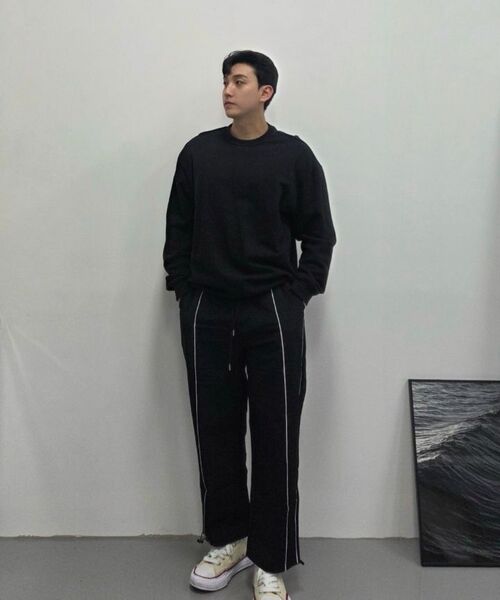 GRAYBLVD(グレイブラバット)の「バスツパイピングトラックパンツ(ブラック)(スウェットパンツ・レディース・その他・MEDIUM/LARGE)」の8枚目の写真