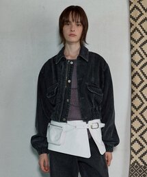 AOPT（アオプト）の「WASHED DENIM BLOUSON - BLACK（デニムジャケット）」