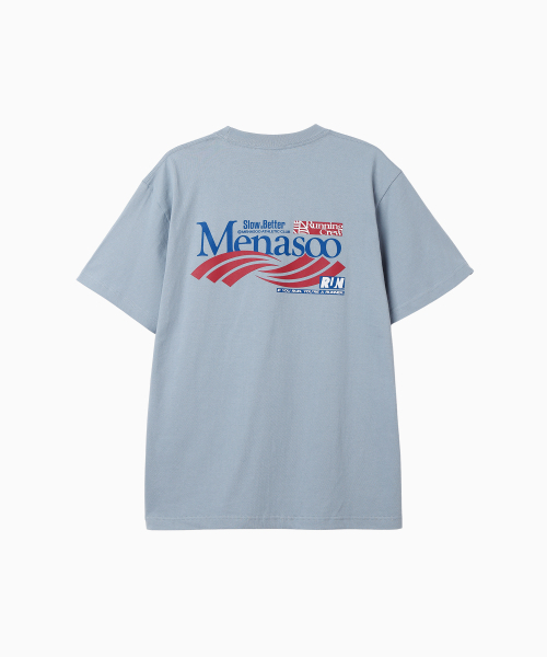 MENASOO(ミナス)の「Twist Track T Shirt_Skyblue(Tシャツ/カットソー・レディース・スカイブルー・1/2/3)」の2枚目の写真
