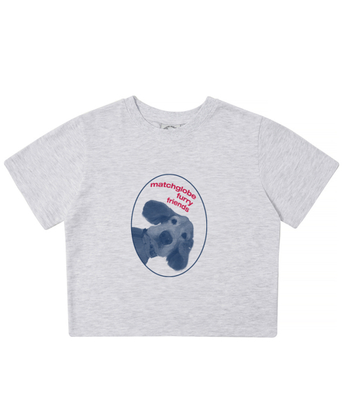 MATCHGLOBE(マッチグローブ)の「フューリーフレンズクロップティー(ライトグレー)(Tシャツ/カットソー・レディース・その他・FREE)」の5枚目の写真